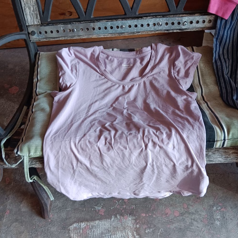 Purple reebok shirt